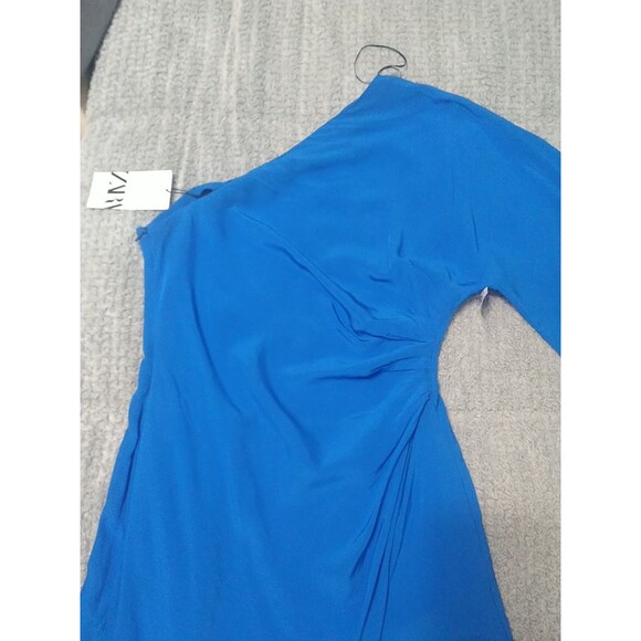 Zara Wide Leg One Arm Jumpsuit Blue Small City Party Nwt - Picture 3 of 9